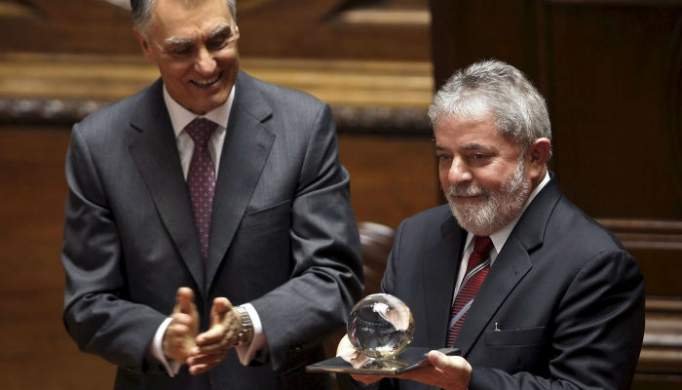 Lula da Silva nas comemorações do 25 de abril
