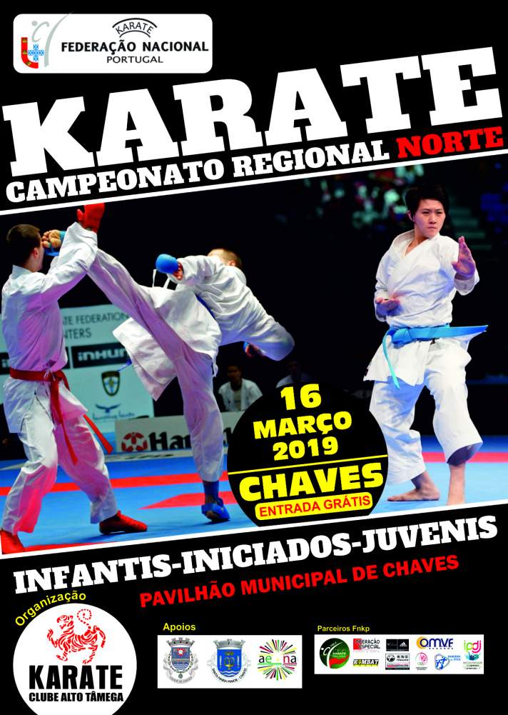 Campeonato Regional Norte de Karate realiza-se em Chaves a 16 de março